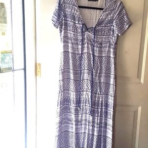 Antik Batik white and blue dress